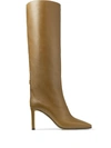 Jimmy Choo Mahesa 85 Knee-high Leather Boots In Brown