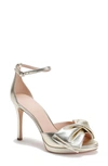 Kate Spade Bridal Metallic Bow Pumps In Pale Gold