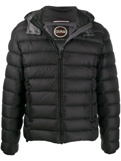 Colmar Quilted Nylon Puffer Jacket In Black