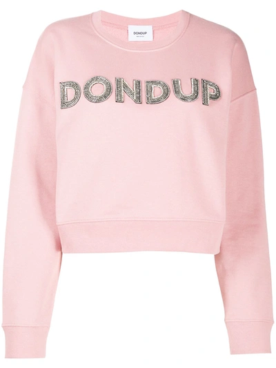 Dondup Jewel Logo Sweatshirt In Pink
