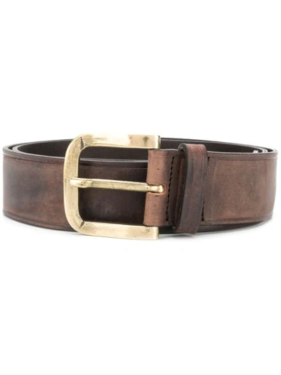Dondup Brown Belt With Antiquated Buckle
