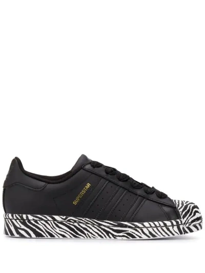 ADIDAS ORIGINALS SUPERSTAR ZEBRA-PRINT TRAINERS 