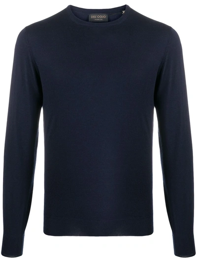 Dell'oglio Purl-knit Cashmere Jumper In Blue