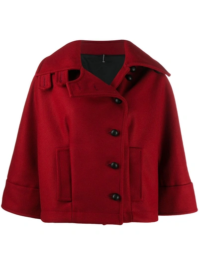 Pierantoniogaspari Asymmetric Button Jacket In Red