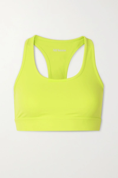 All Access Front Row Stretch Sports Bra In Yellow