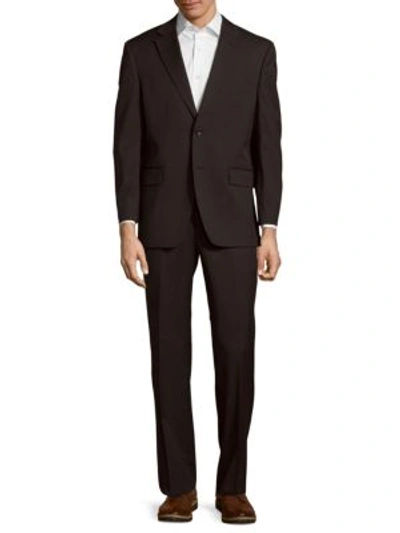 Tommy Hilfiger Modern Fit Solid Wool Suit In Charcoal