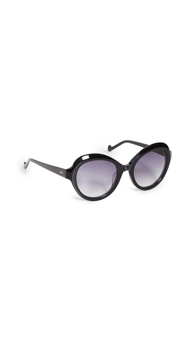 Zimmermann Amelie Sunglasses In Black Cool Grey Grad