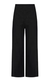 Safiyaa Goldie Stretch-crepe Straight-leg Pants In Navy