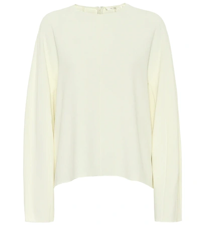 The Row Linda Round-neck Cady Blouse In White