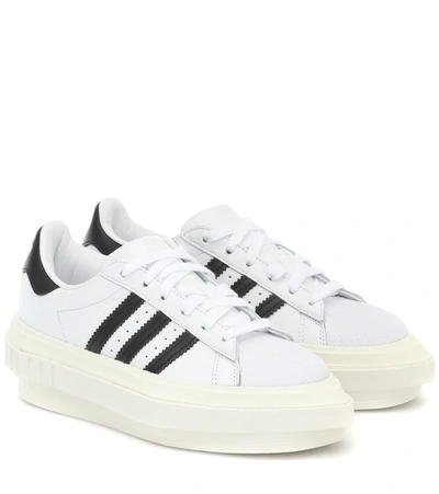 Adidas Originals + Beyoncé Superstar Leather Platform Sneakers In White |  ModeSens