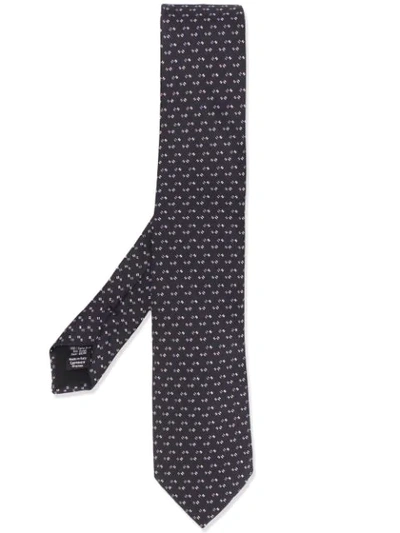 Hugo Boss All-over Pattern Tie In Black