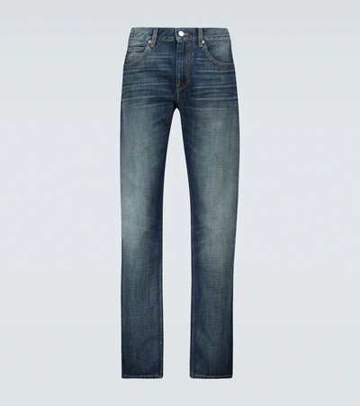 Isabel Marant Faded Straight Leg Jeans In Blue