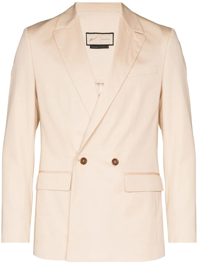 Prevu Daytona Double-breasted Blazer In Neutrals