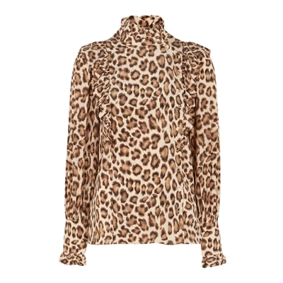 Zimmermann Lucky Leopard-print Silk Blouse