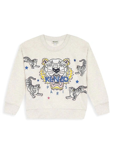 Kenzo Kids' Little Girl's & Girl's Tiger Logo Sweater In Beige