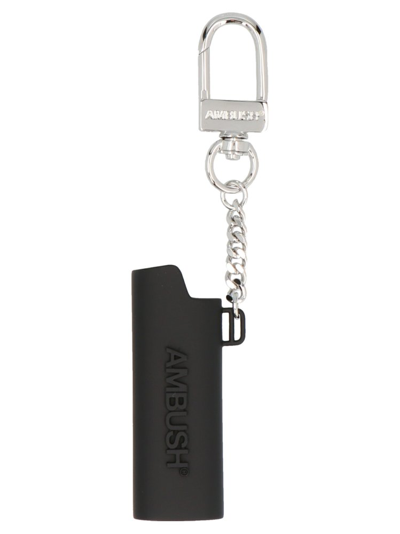 Ambush Logo Lighter Case Key Chain In Black