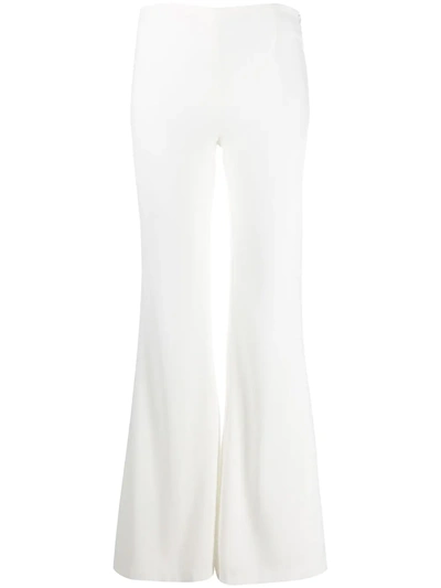 Galvan Crepe High Waisted Trousers In White
