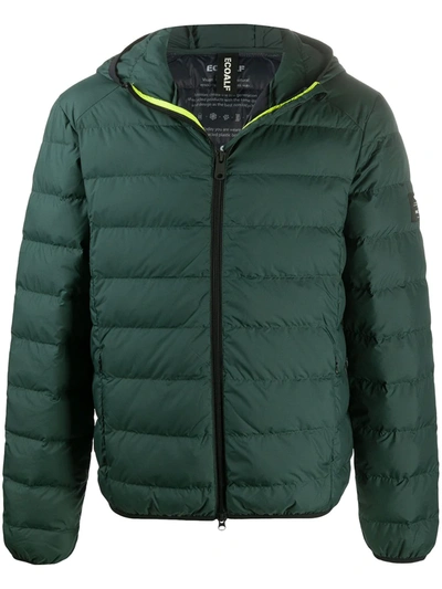 Ecoalf Hooded Puffer Jacket In Green