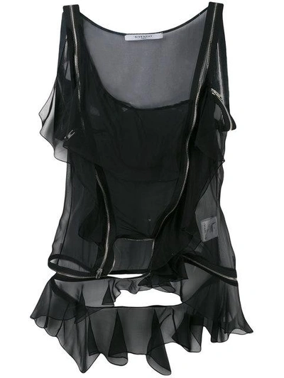 Givenchy One Shoulder Top In Black