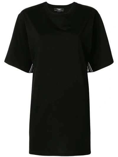 Stella Mccartney Logo-stripe Oversized T-shirt In Black