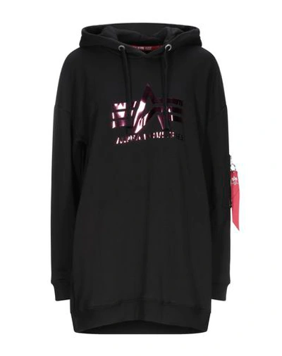 Alpha Industries Hooded Sweatshirt In Black