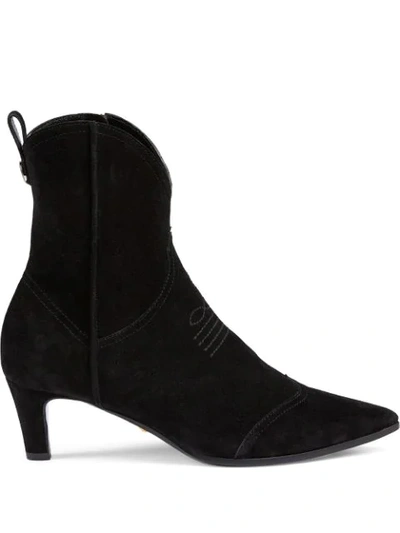 Gucci Women's Ankle Boot With Double G In Black