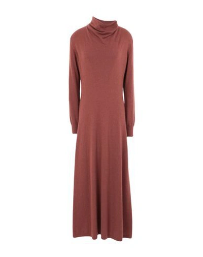 Agnona Midi Dresses In Brown