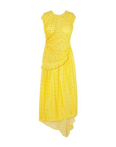Preen By Thornton Bregazzi Long Dresses In Yellow
