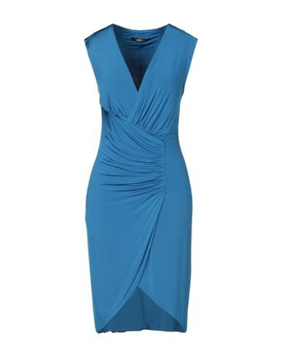 Roberto Cavalli Short Dresses In Blue