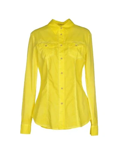 Siviglia Woman Shirt Yellow Size 10 Cotton