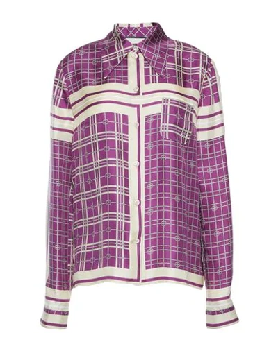 Gucci Patterned Shirts & Blouses In Purple