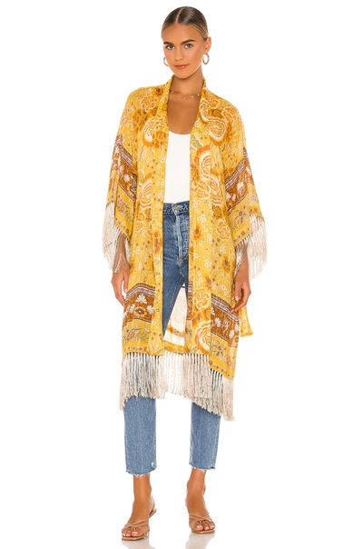 Spell & The Gypsy Collective Mystic Tasselled Robe In Sunflower