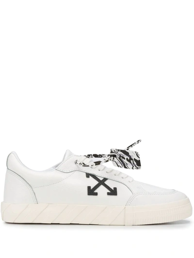 Off-white Vulcanized Leather Low-top Trainers In White