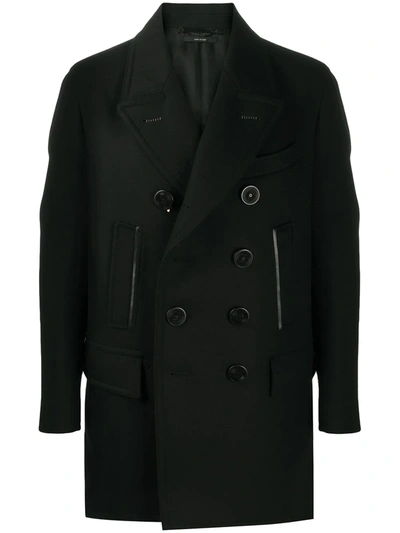 Tom Ford Men's Wool 5-pocket Peacoat In Navy