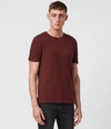 Allsaints Muse Crewneck Tee In Burgundy Red