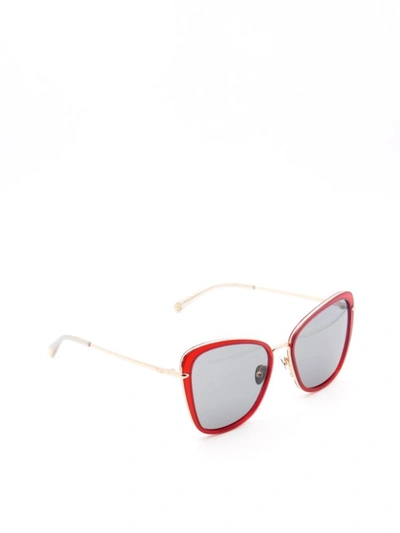 Pomellato Pm0082s Sunglasses In Red Gold Grey