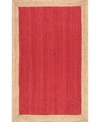 Nuloom Henri Woven Jute Rug In Red At Urban Outfitters