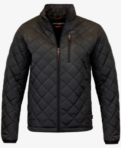 Hawke & Co. Men's Diamond Quilted Jacket, Created For Macy's In Black