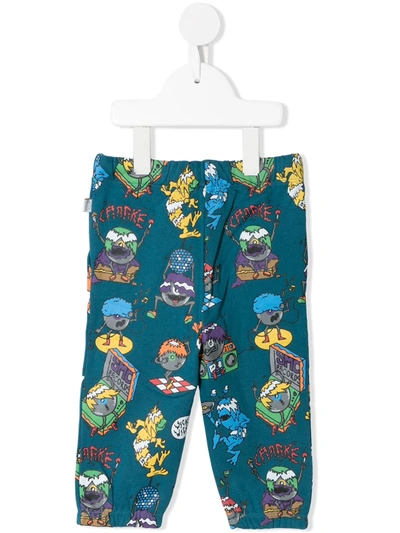 Stella Mccartney Babies' Disco Print Trackpants In Blue