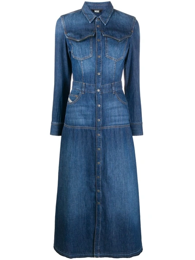 Diesel Denim Mid-length Dress In Blue