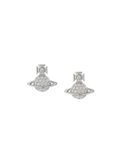 Vivienne Westwood Tamia Rhinestone-embellished Earrings In Silver