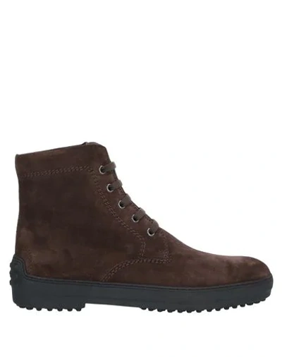 Tod's Ankle Boots In Cocoa