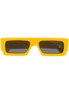 Off-white 55mm Rectangular Sunglasses In Yellow