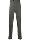 Brunello Cucinelli Lightweight Virgin Wool Flat Front Trousers In Lead Grey