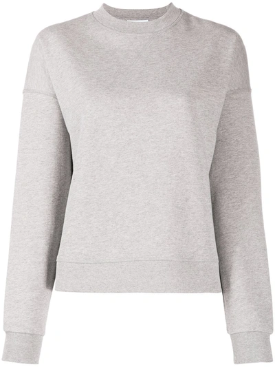 Ganni Recycled Cotton-blend Sweatshirt In Grey
