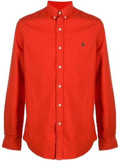 Polo Ralph Lauren Long-sleeve Shirt In Orange