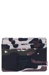 Herschel Supply Co Charlie Rfid Card Case In Tiger Camo/leopard