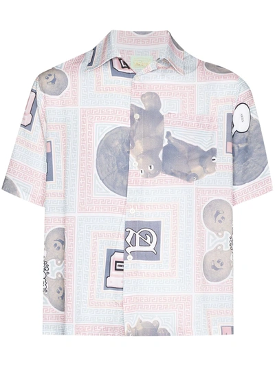 Aries Scarf Camp-collar Printed Voile Shirt In Multi