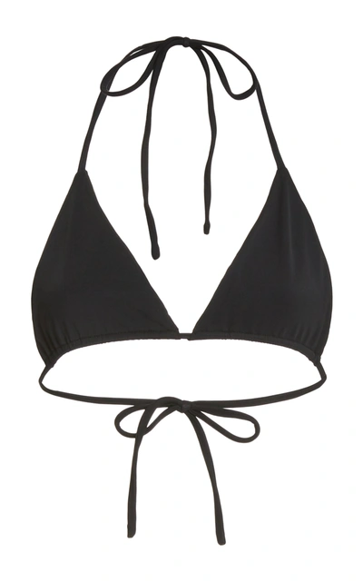 Aexae Tyra Tie Neck Bikini Top In Black