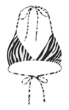 Aexae Tyra Tie Neck Bikini Top In Animal